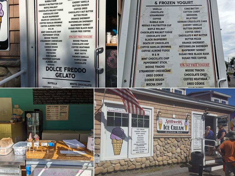 Stillwells Ice Cream Alton Bay Menu