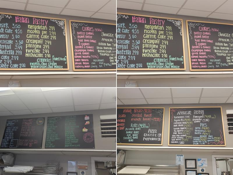 Colarusso's Bakery Menu