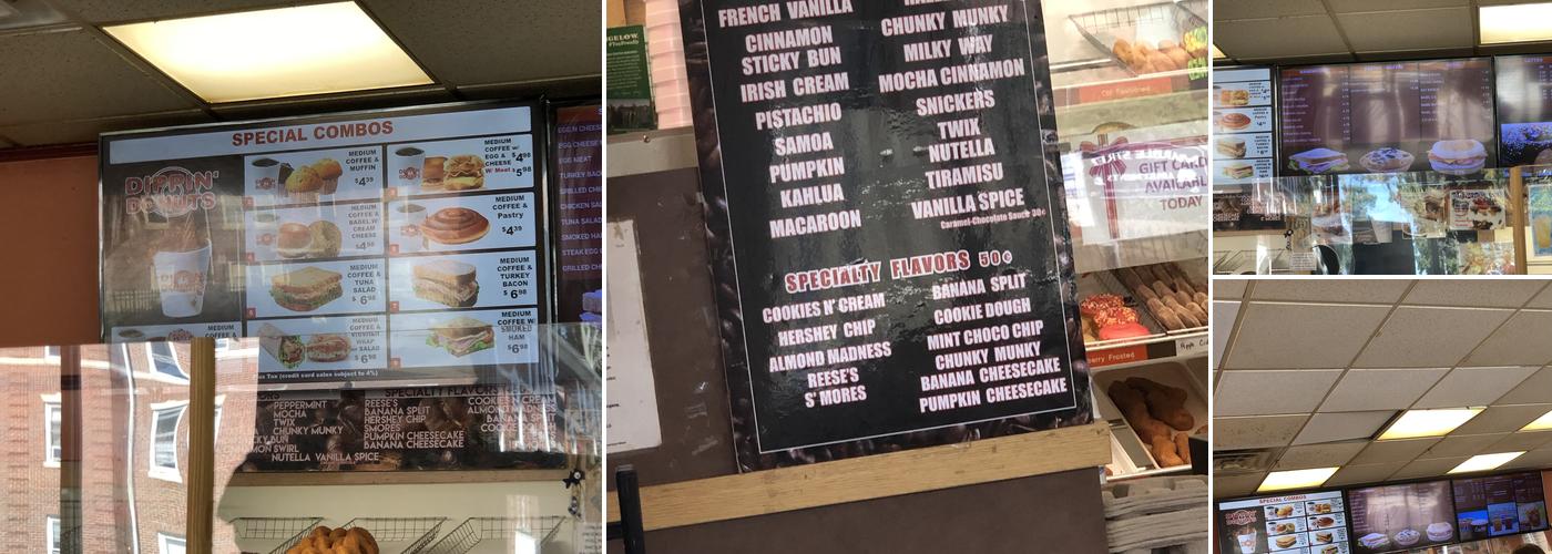 Dippin Donuts Menu