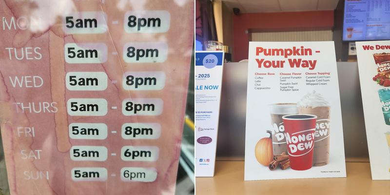 Honey Dew Donuts Menu