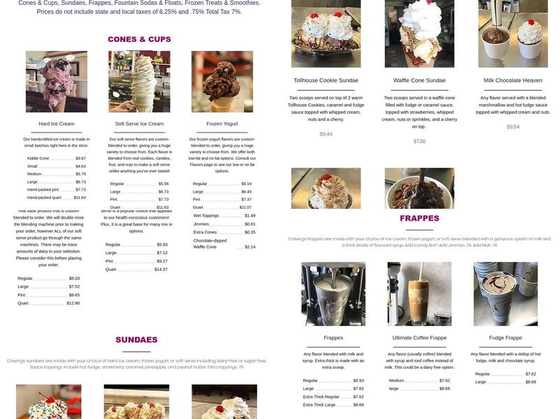 Cravings Menu
