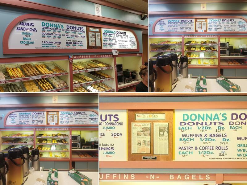 Donna's Donuts Menu
