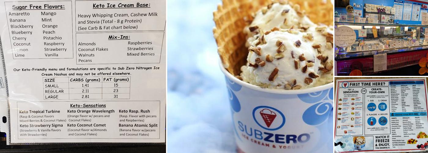 Sub Zero Nitrogen Ice Cream Menu
