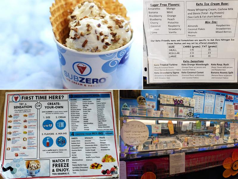 Sub Zero Nitrogen Ice Cream Menu