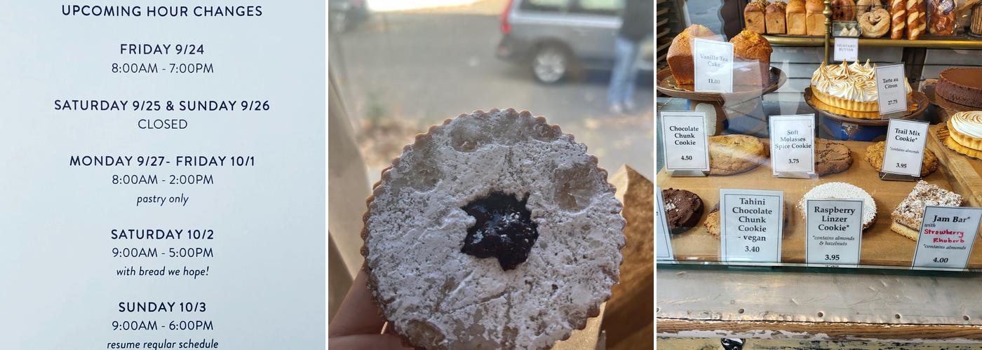 Clear Flour Bread Menu