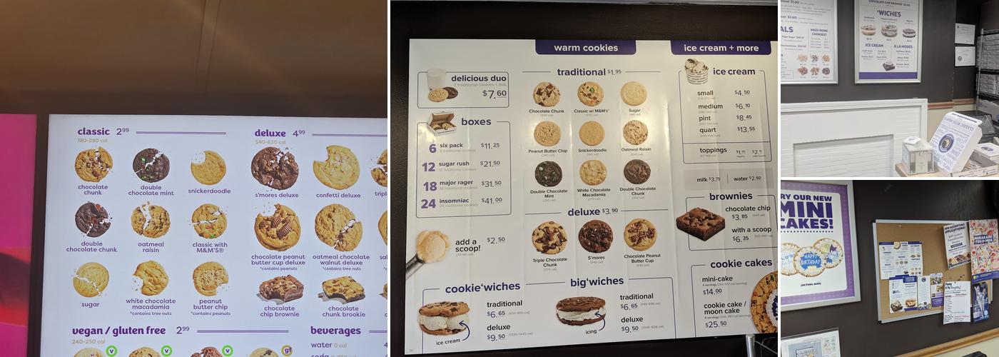 Insomnia Cookies Menu