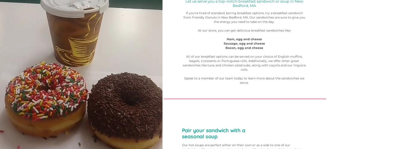 Friendly Donuts Menu