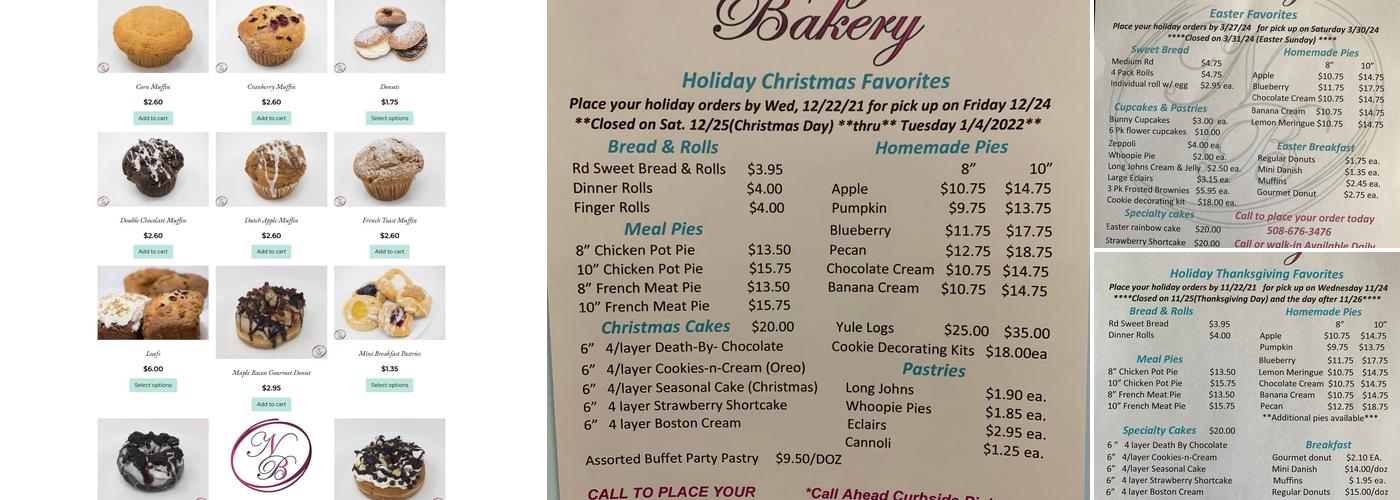 Nancy's Bakery Menu