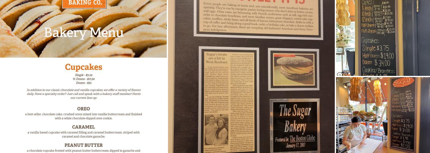 Sugar Baking Co. Menu