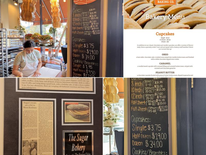Sugar Baking Co. Menu