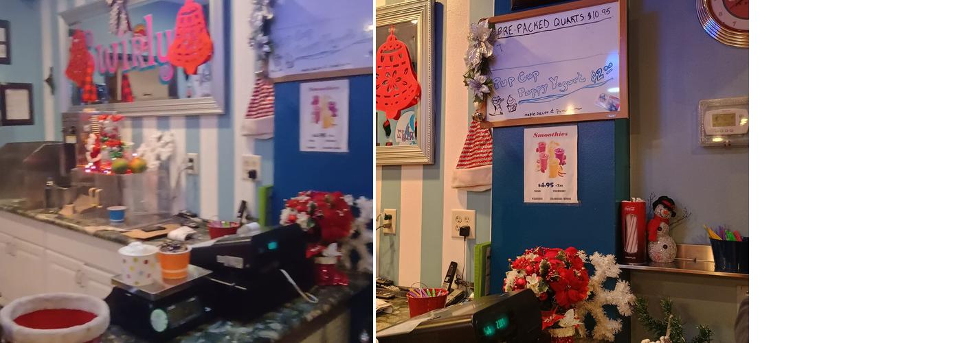 Swirlyz Frozen Yogurt Menu