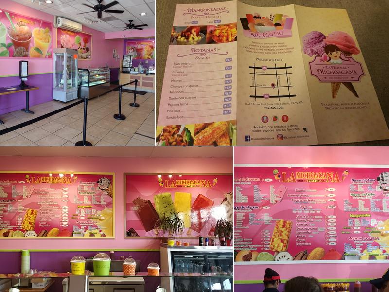 La Michoacana 100% Natural Menu