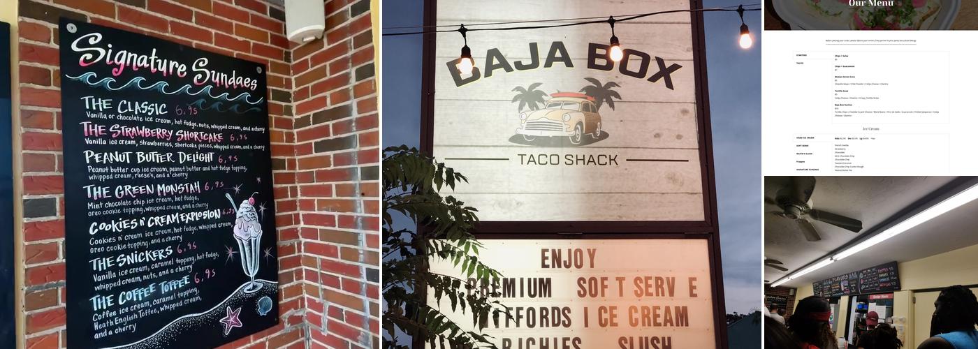 BAJA Box Menu