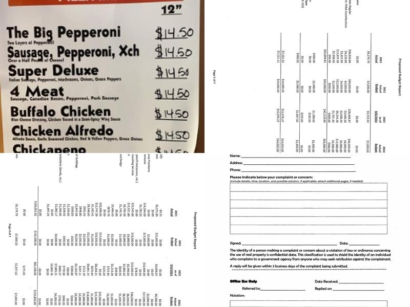 Green Door Menu