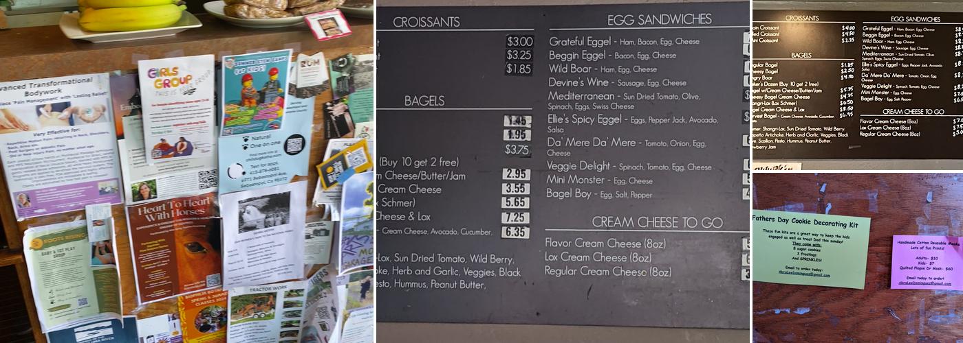 Grateful Bagel Menu