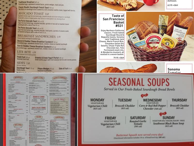 Boudin SF Menu