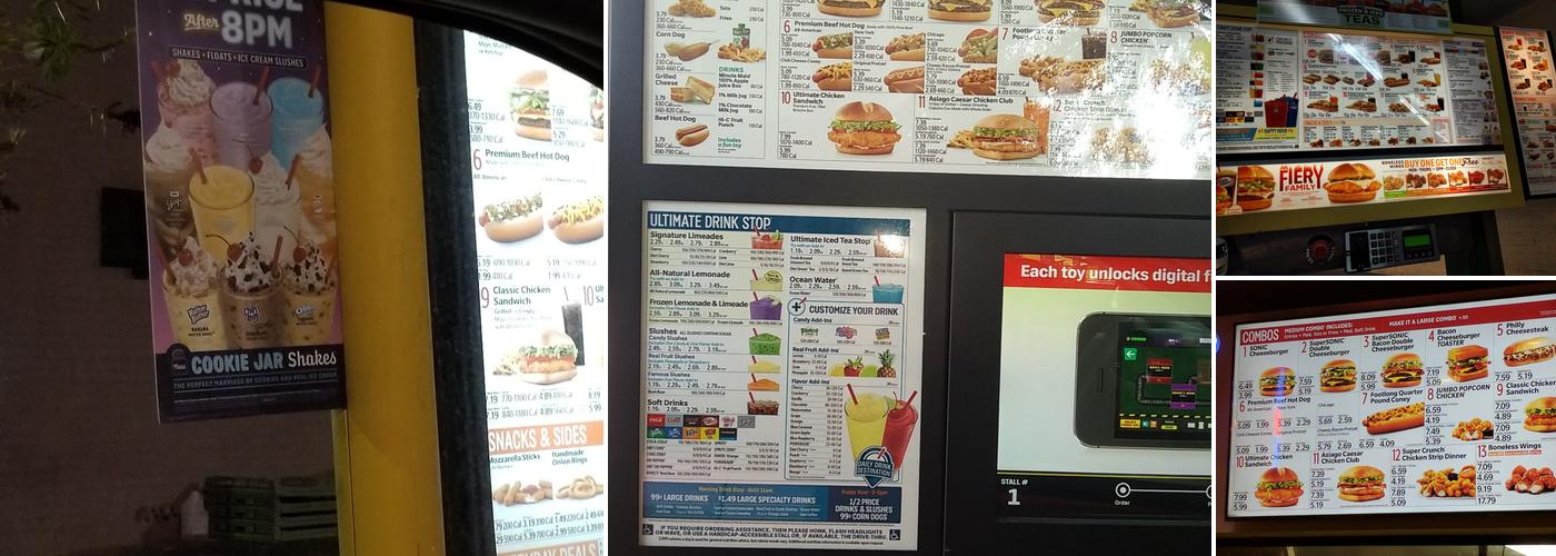 Sonic Drive-In Menu