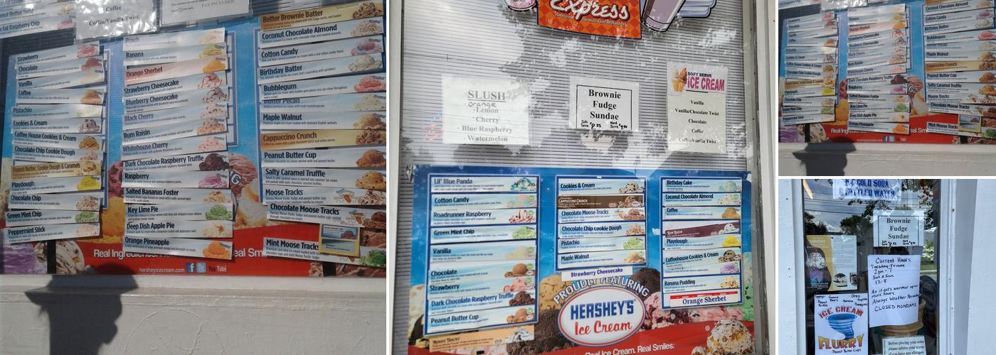 Dari-Bee Ice Cream Menu