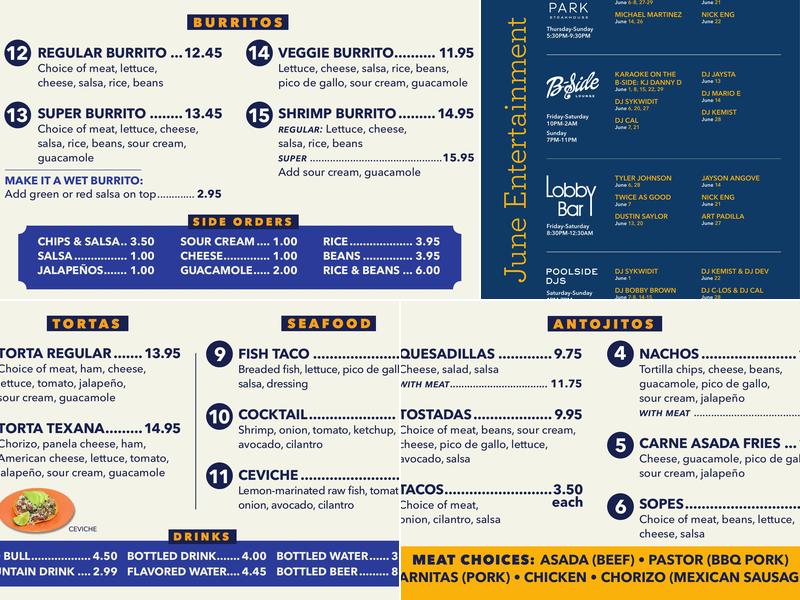 Scoops Menu