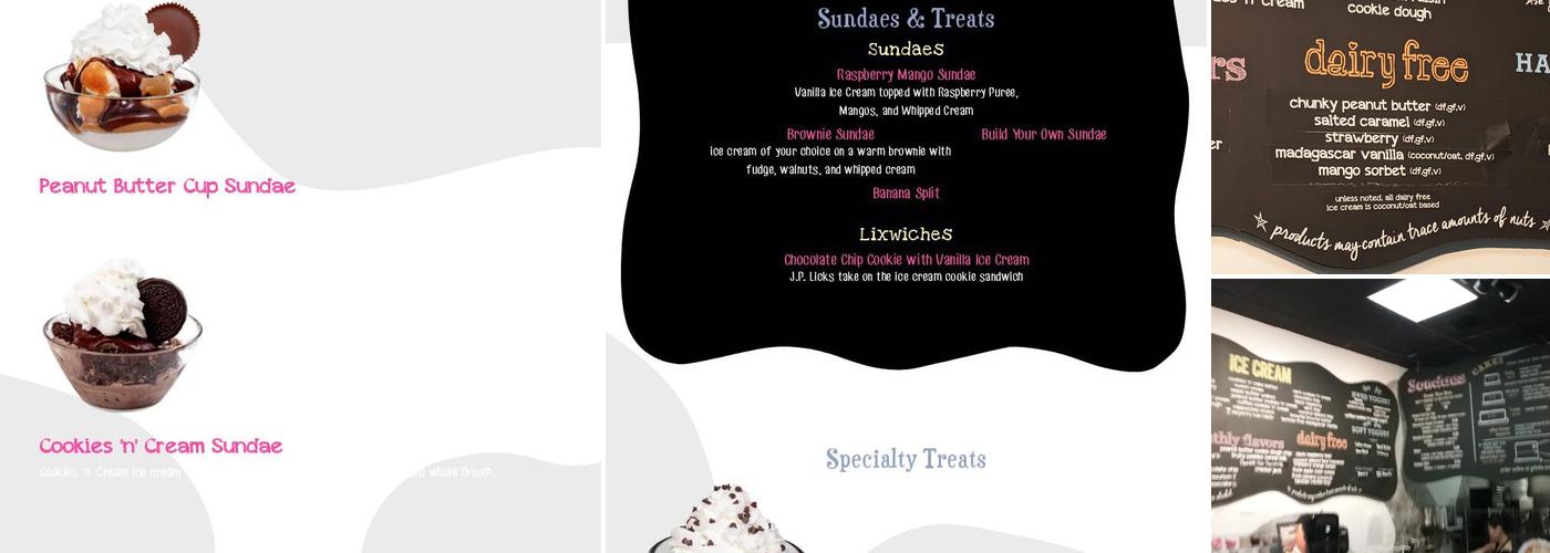 J.P. Licks Menu