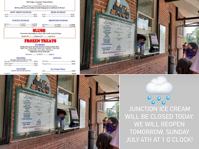 Needham Junction Ice Cream Menu