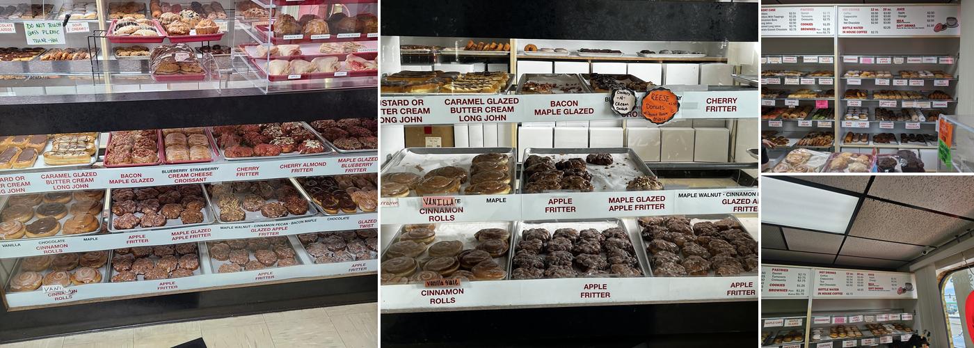 Apple Fritter Donut Shop Menu