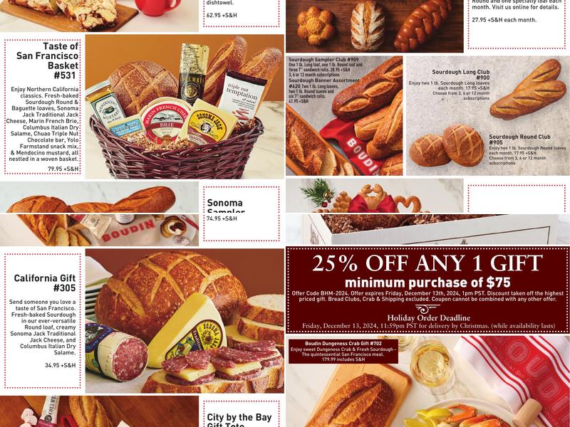 Boudin Bakery Cafe Menu