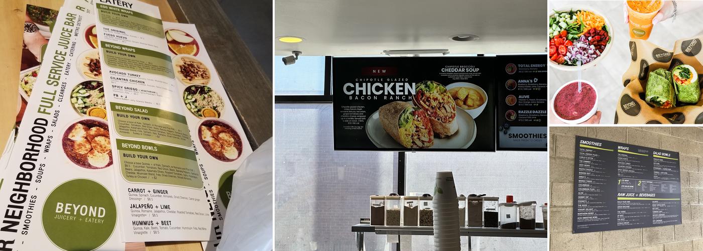 Beyond Juicery + Eatery Menu