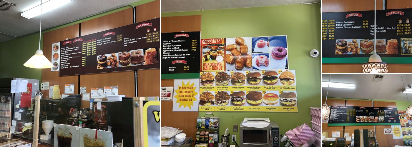 Happy Donuts Menu
