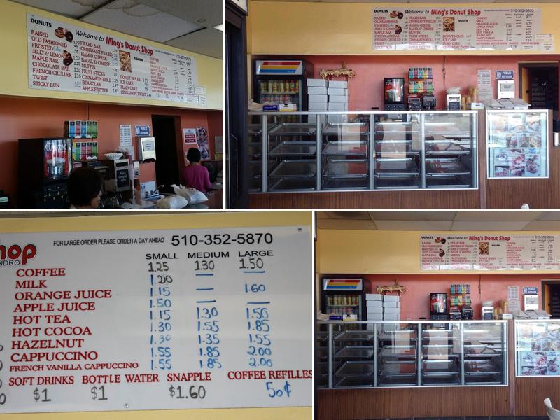 Ming's Donuts Menu