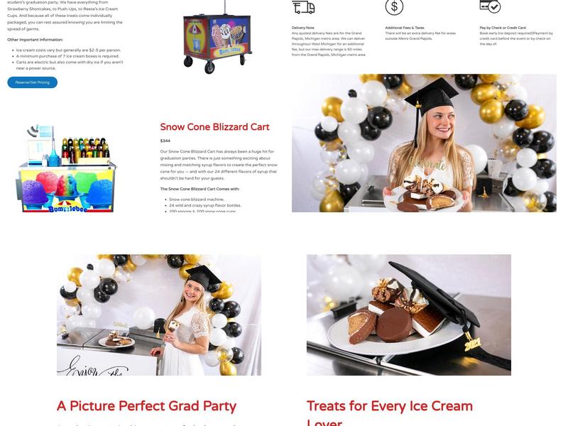 Buth Ice Cream Distribution Menu