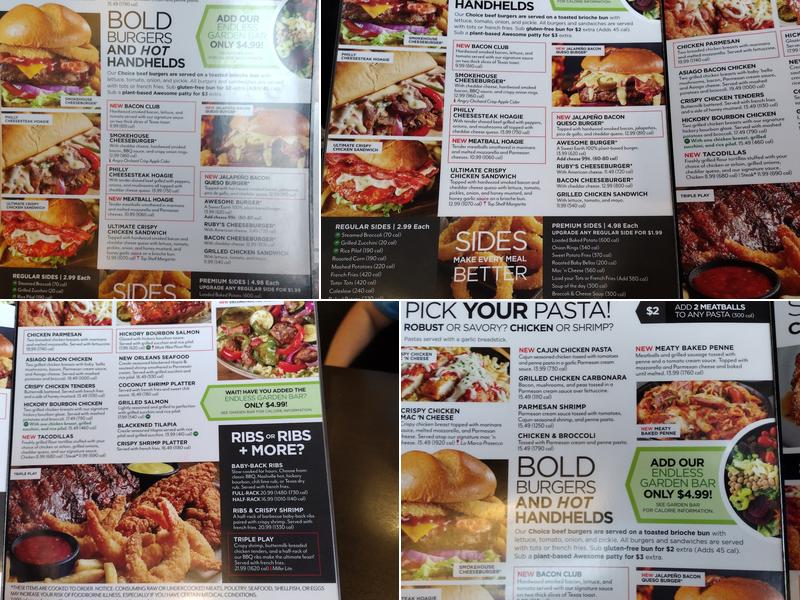 Ruby Tuesday Menu