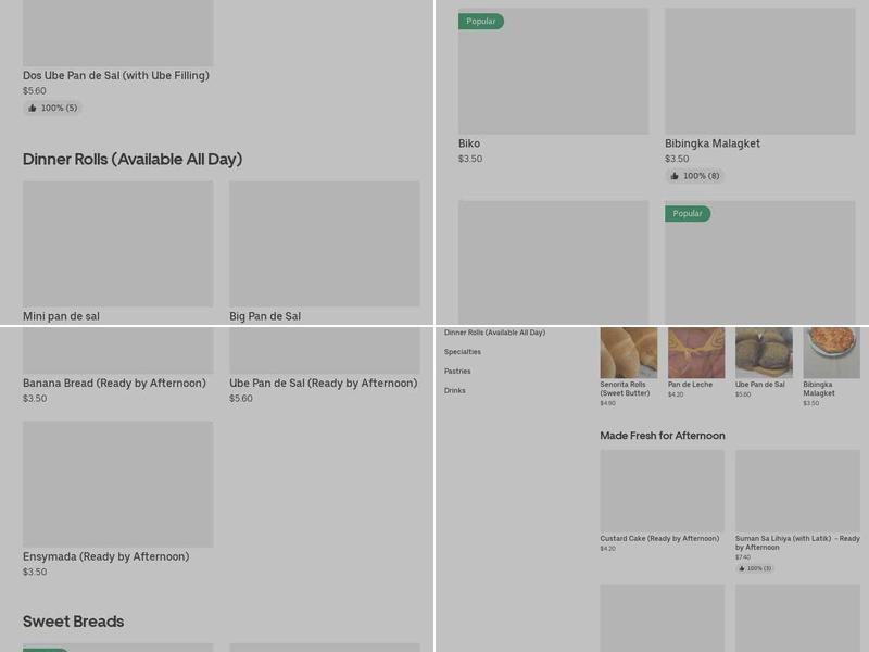 The Bread Basket Bakery Menu