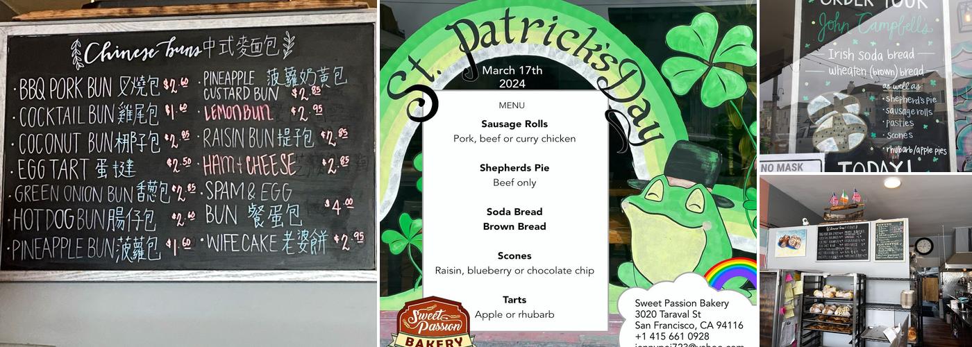 Sweet Passion Bakery Menu