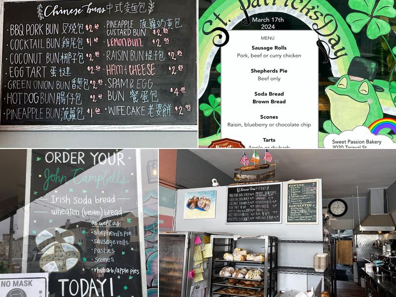 Sweet Passion Bakery Menu