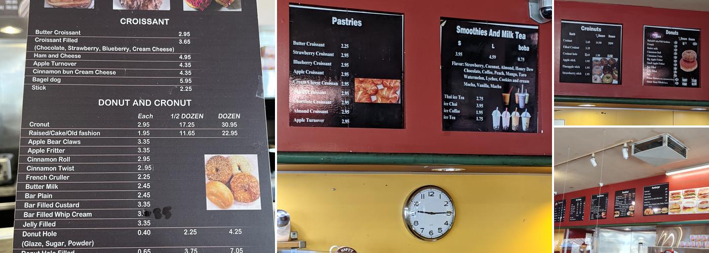 Happy Donuts Menu