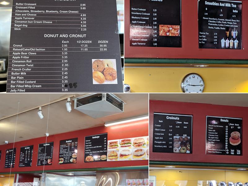 Happy Donuts Menu