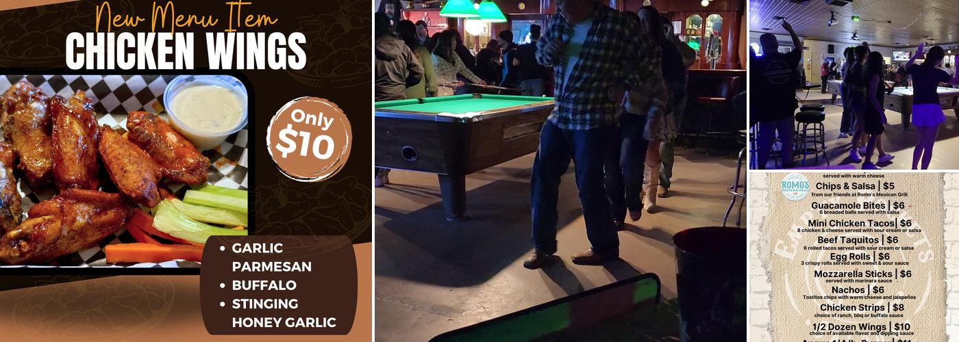 Empty Pockets Saloon Menu