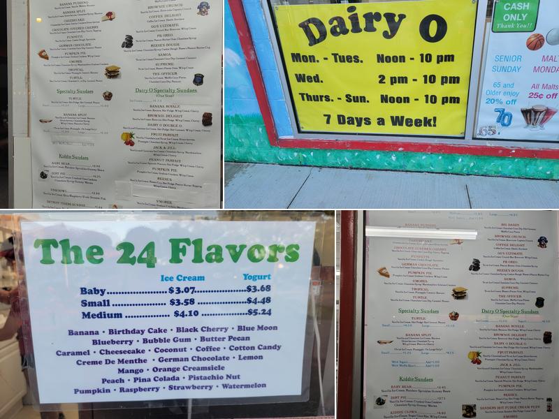 Dairy-O Menu