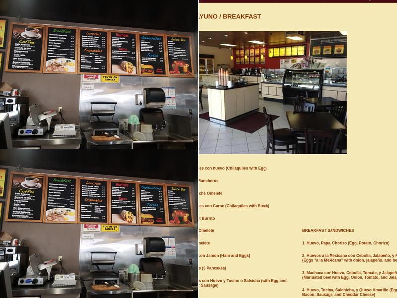 Pan Y Leche Bakery & Cafe Menu