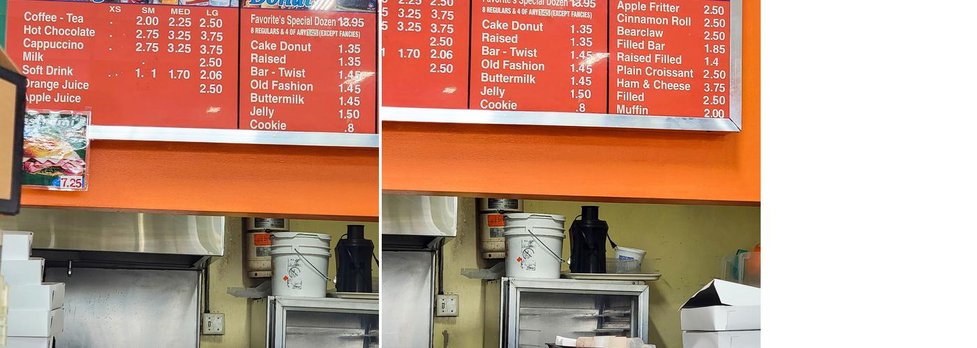 Favorite Doughnuts Menu