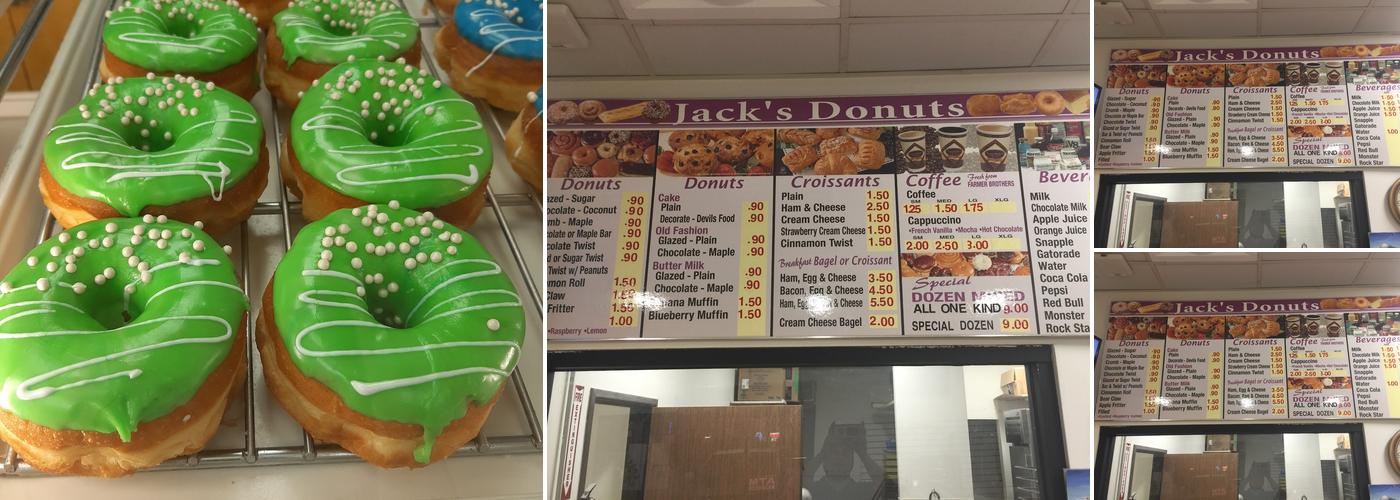 Jack Donuts Menu
