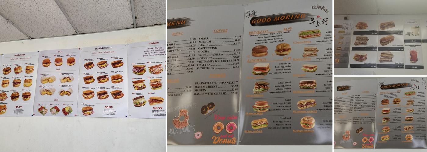 Moon Donuts Menu