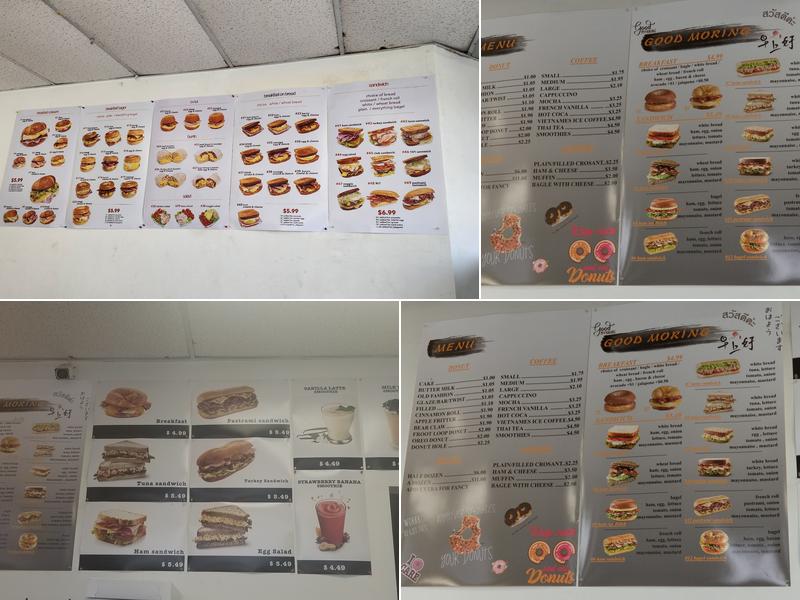 Moon Donuts Menu