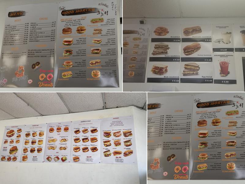 Moon Donuts Menu