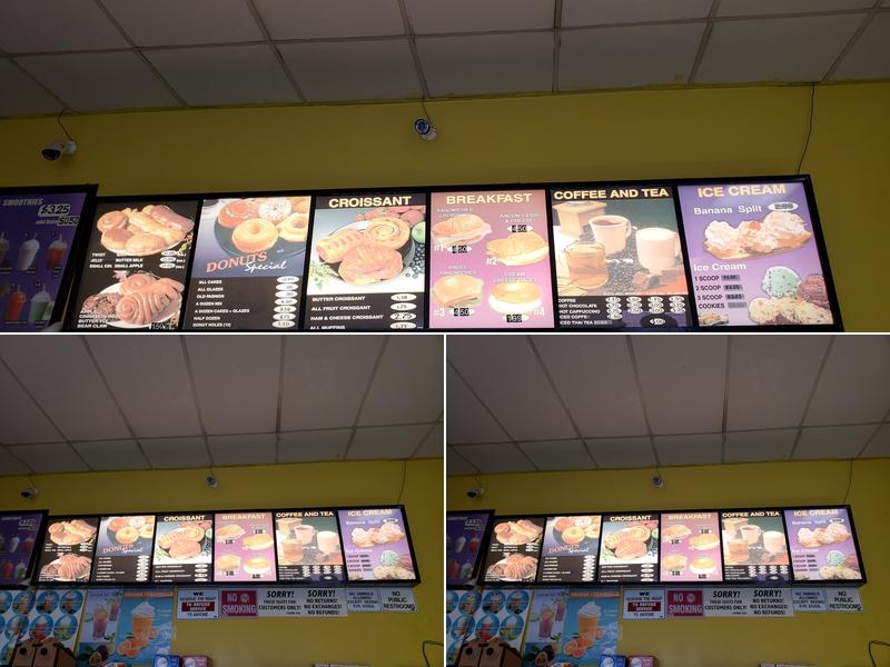 US Donuts Menu