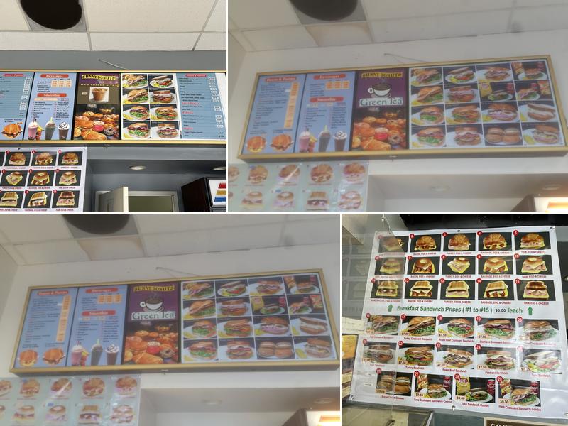 Sunny Donuts Menu