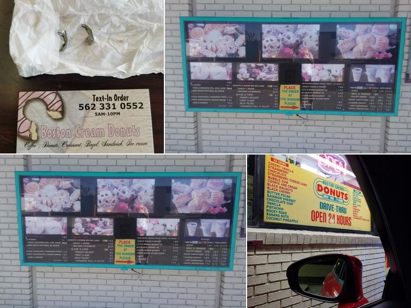 Boston Cream Doughnut Menu