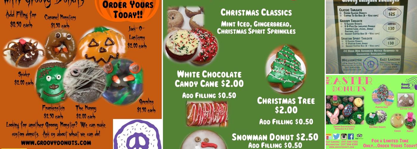 Groovy Donuts Menu