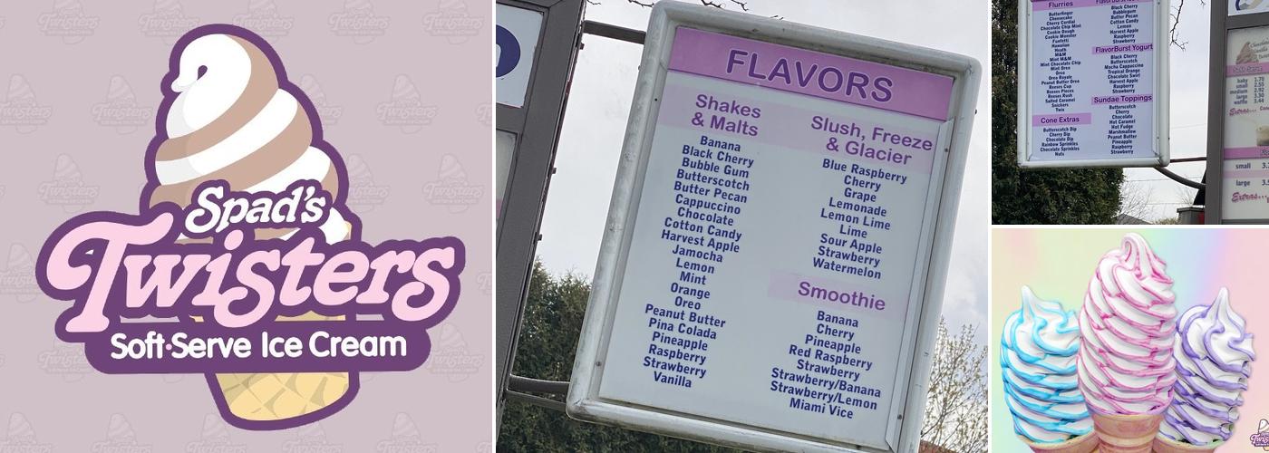 Spad's Twisters Menu